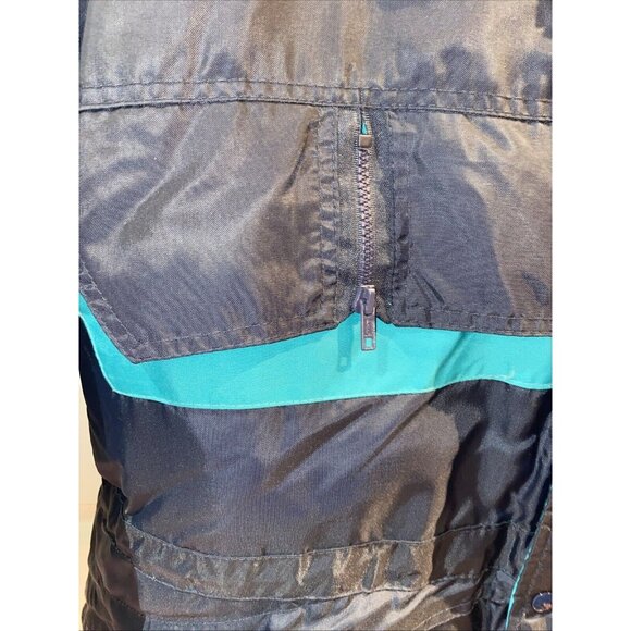 The Toronto Star Newspaper Men’s Winter Coat Parka Navy Aqua Blue XXL Vintage - Picture 7 of 16